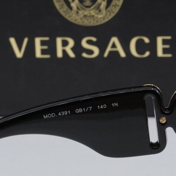 Versace VE4391 GB1/7 Shield Sunglasses - Black/Orange main image 7